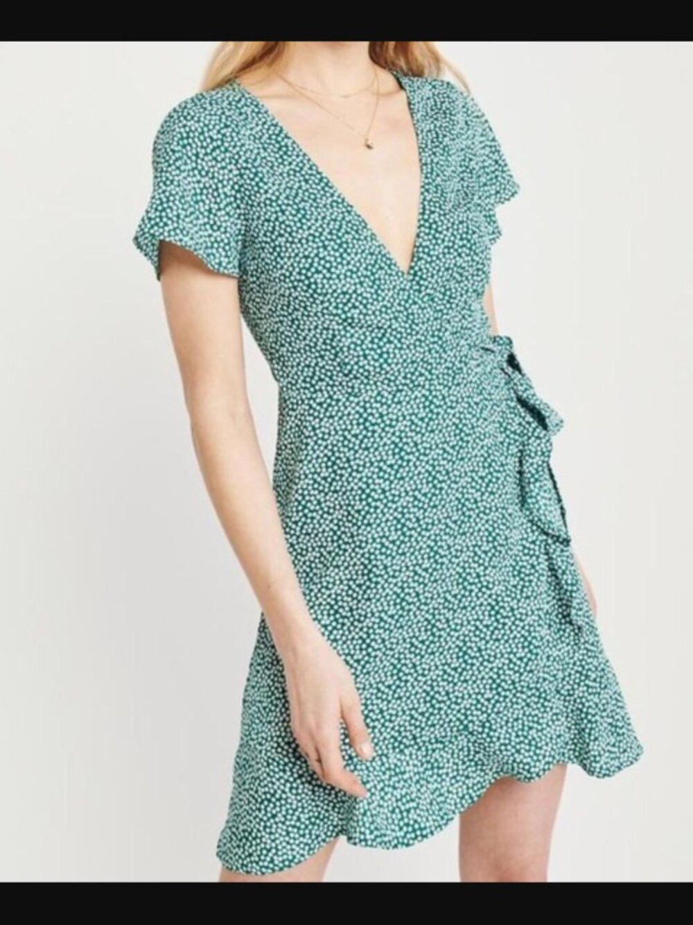 Abercrombie & Fitch Floral Ditzy Wrap Mini Dress | Size L